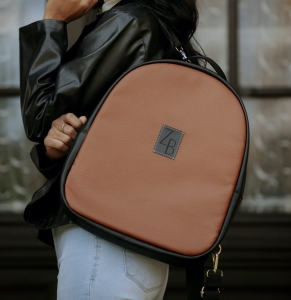 Brązowy pojemny plecak, BACKPACK 