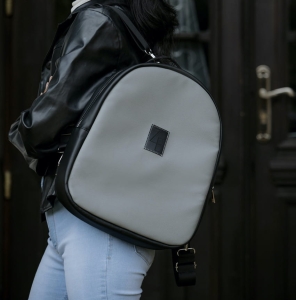 Plecak damski szary, BACKPACK