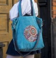 Turkusowa torba z mandalą Zieliński Bags