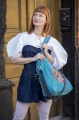 Miejska turkusowa torba z mandalą Zieliński Bags