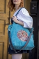 Miejska turkusowa torba z mandalą Zieliński Bags